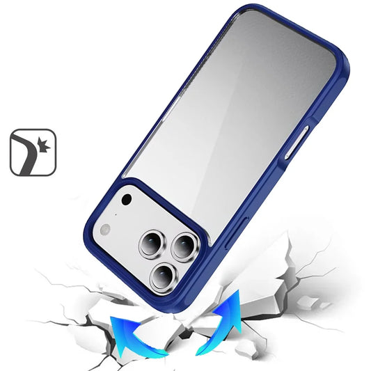 For Iphone 17 Pro HQ Transparent Thick 2.0Mm Hybrid Case - Navy Blue