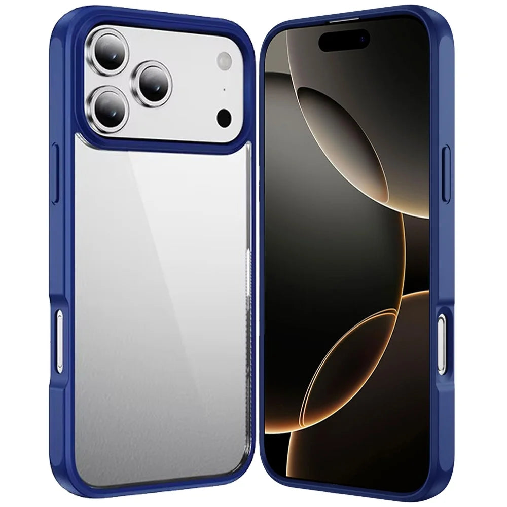 For Iphone 17 Pro HQ Transparent Thick 2.0Mm Hybrid Case - Navy Blue