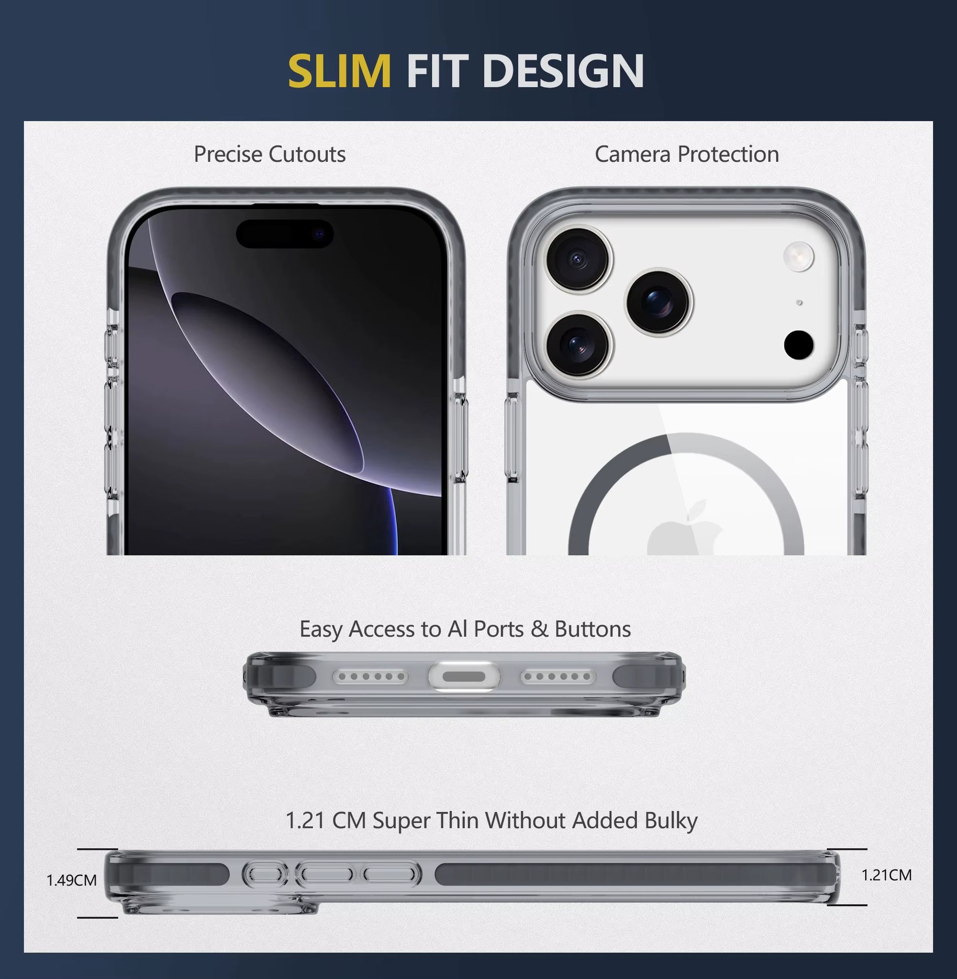 2025 New Product anti Drop Iphone 17 Phone Case TPE TPU 2.0PC Magnetic Phone Cover for Iphone 17 Pro Max 12 13 14 15 16 Pro