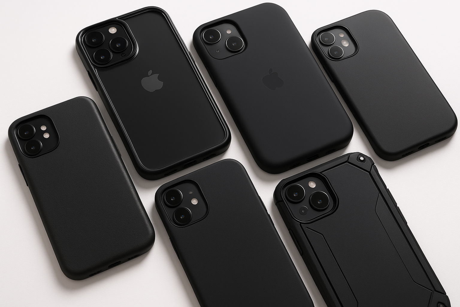 apple i phone cases in black colour 