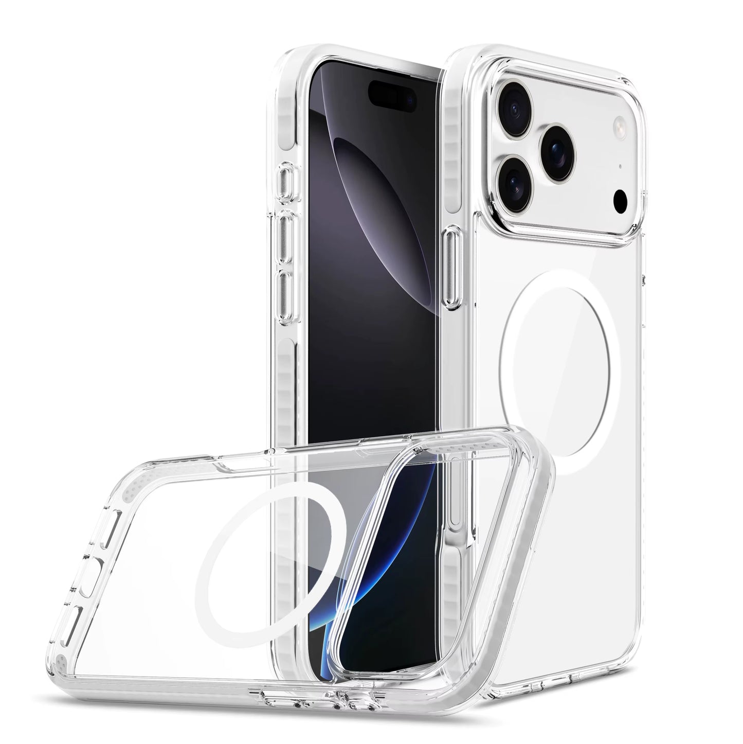 2025 New Product anti Drop Iphone 17 Phone Case TPE TPU 2.0PC Magnetic Phone Cover for Iphone 17 Pro Max 12 13 14 15 16 Pro